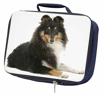 Tri-Col Sheltie Dog Navy Insulated School Lunch Box/Picnic Bag