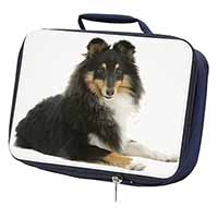 Tri-Col Sheltie Dog Navy Insulated School Lunch Box/Picnic Bag