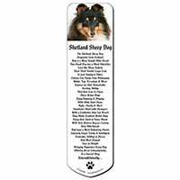 Tri-Colour Shetland Sheepdog Bookmark, Book mark, Printed full colour