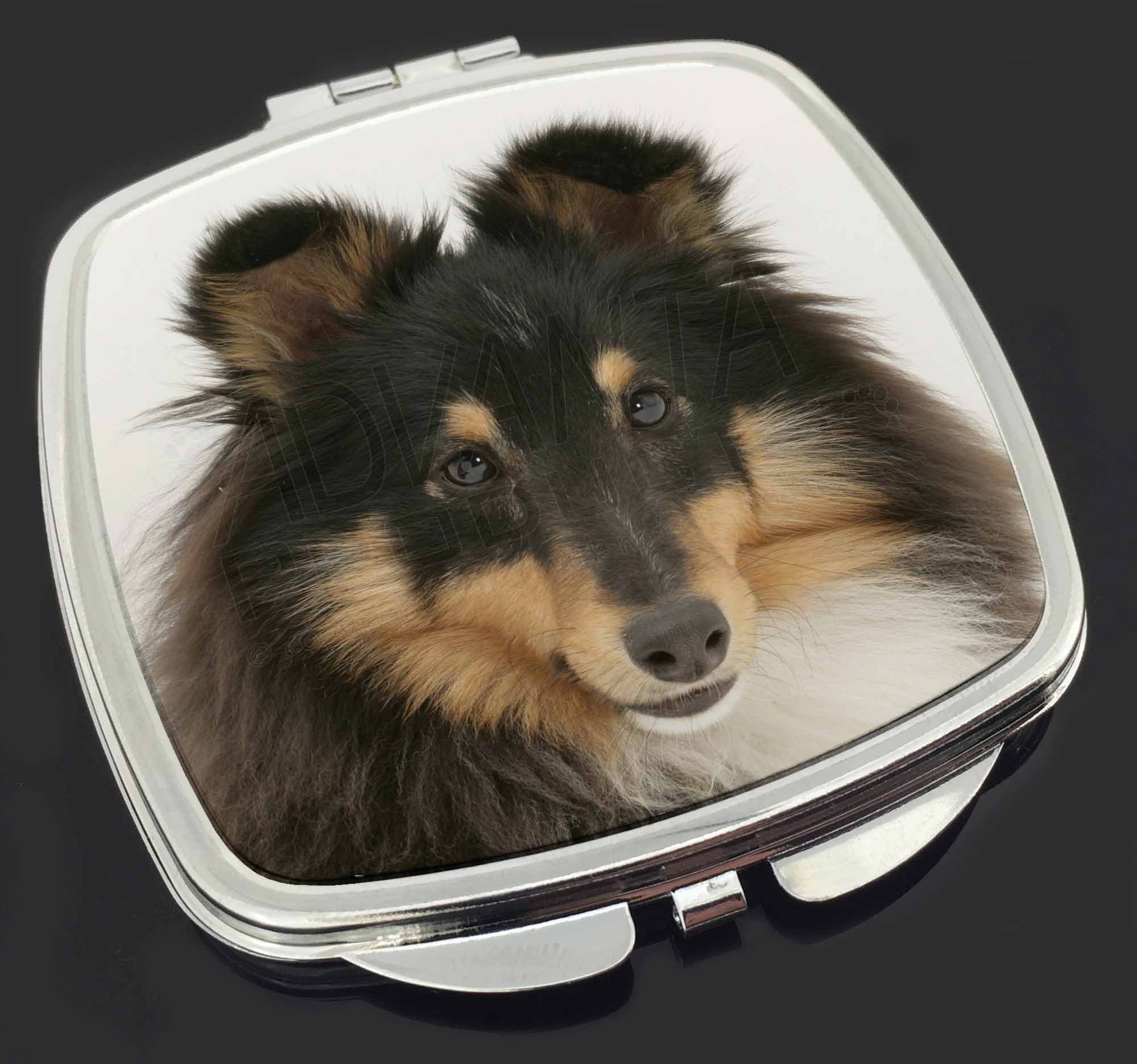 Shetland Sheepdog Dog I heart Chrome Metal License Plate Frame Tag Border