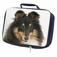 Tri-Colour Shetland Sheepdog Navy Insulated School Lunch Box/Picnic Bag