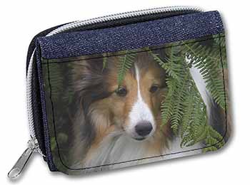 Shetland Sheepdog Unisex Denim Purse Wallet