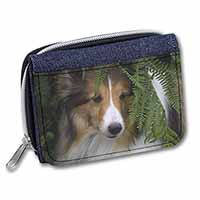 Shetland Sheepdog Unisex Denim Purse Wallet