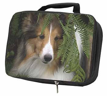 Shetland Sheepdog Black Insulated School Lunch Box/Picnic Bag