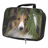 Shetland Sheepdog Black Insulated School Lunch Box/Picnic Bag