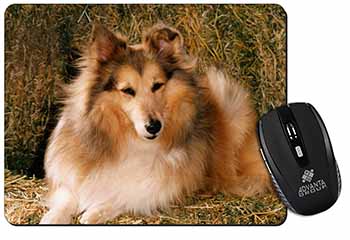 Sheltie on Hay Bale Computer Mouse Mat