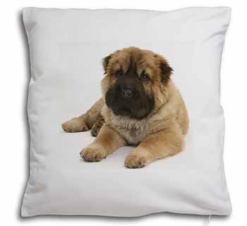 Bear Coated Shar-Pei Puppy Dog Soft White Velvet Feel Scatter Cushion