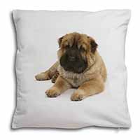 Bear Coated Shar-Pei Puppy Dog Soft White Velvet Feel Scatter Cushion