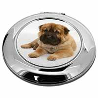 Bear Coated Shar-Pei Puppy Dog Make-Up Round Compact Mirror
