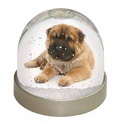 Bear Coated Shar-Pei Puppy Dog Snow Globe Photo Waterball