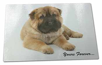 Large Glass Cutting Chopping Board Shar-Pei Puppy 