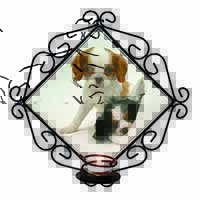 Cavalier King Charles Spaniels Wrought Iron Wall Art Candle Holder