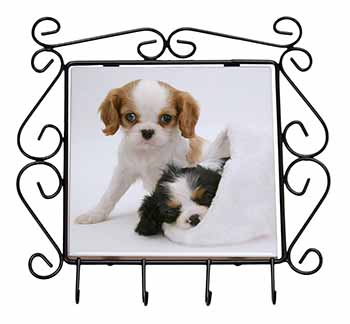 Cavalier King Charles Spaniels Wrought Iron Key Holder Hooks