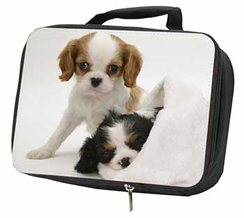 Cavalier King Charles Spaniels Black Insulated School Lunch Box/Picnic Bag