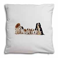 King Charles Spaniel Dogs Soft White Velvet Feel Scatter Cushion