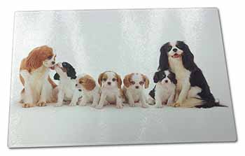 Large Glass Cutting Chopping Board King Charles Spaniel Dogs