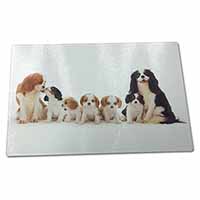 Large Glass Cutting Chopping Board King Charles Spaniel Dogs