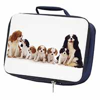 King Charles Spaniel Dogs Navy Insulated School Lunch Box/Picnic Bag