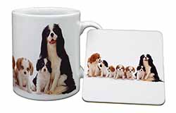King Charles Spaniel Dogs Mug and Coaster Set