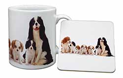 King Charles Spaniel Dogs Mug and Coaster Set