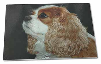 Large Glass Cutting Chopping Board Blenheim King Charles Spaniel