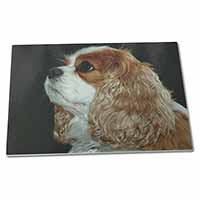 Large Glass Cutting Chopping Board Blenheim King Charles Spaniel