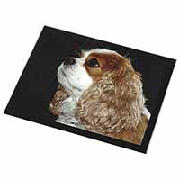 Blenheim King Charles Spaniel Black Rim High Quality Glass Placemat