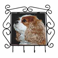 Blenheim King Charles Spaniel Wrought Iron Key Holder Hooks