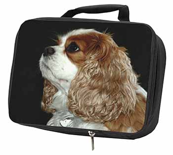 Blenheim King Charles Spaniel Black Insulated School Lunch Box/Picnic Bag