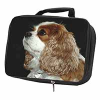 Blenheim King Charles Spaniel Black Insulated School Lunch Box/Picnic Bag