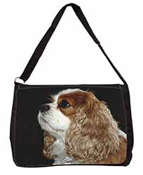 Blenheim King Charles Spaniel Large Black Laptop Shoulder Bag School/College