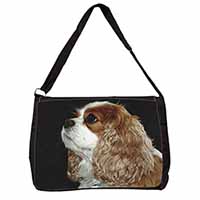 Blenheim King Charles Spaniel Large Black Laptop Shoulder Bag School/College