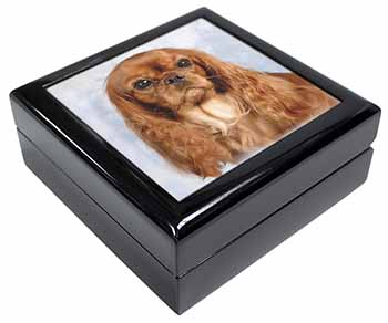 Ruby King Charles Spaniel Dog Keepsake/Jewellery Box