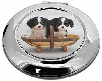King Charles Spaniel Puppy Dogs Make-Up Round Compact Mirror