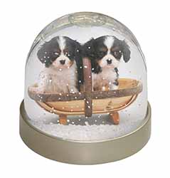 King Charles Spaniel Puppy Dogs Snow Globe Photo Waterball