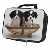 King Charles Spaniel Puppy Dogs Black Insulated School Lunch Box/Picnic Bag