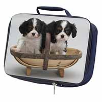 King Charles Spaniel Puppy Dogs Navy Insulated School Lunch Box/Picnic Bag