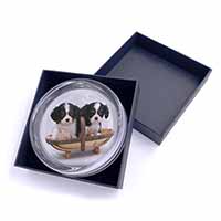 King Charles Spaniel Puppy Dogs Glass Paperweight in Gift Box - Advanta Group®