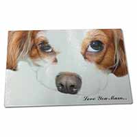 Large Glass Cutting Chopping Board King Charles Spaniel 