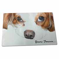 Large Glass Cutting Chopping Board Cavalier King Charles 