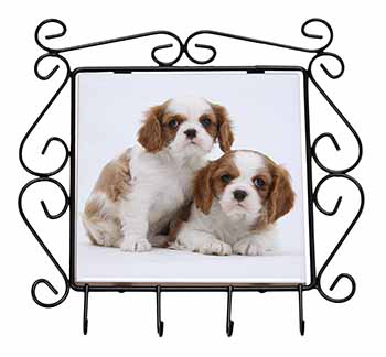 Blenheim King Charles Spaniels Wrought Iron Key Holder Hooks