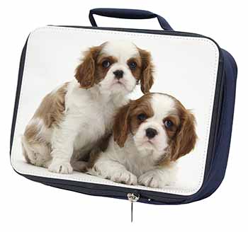 Blenheim King Charles Spaniels Navy Insulated School Lunch Box/Picnic Bag