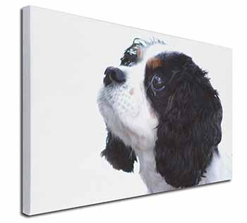 Tri-Colour King Charles Spaniel Dog Canvas X-Large 30"x20" Wall Art Print