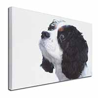 Tri-Colour King Charles Spaniel Dog Canvas X-Large 30"x20" Wall Art Print