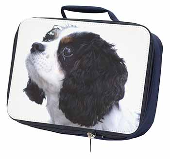 Tri-Colour King Charles Spaniel Dog Navy Insulated School Lunch Box/Picnic Bag