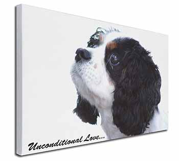 Tri-Col King Charles-With Love Canvas X-Large 30"x20" Wall Art Print