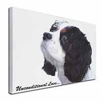 Tri-Col King Charles-With Love Canvas X-Large 30"x20" Wall Art Print