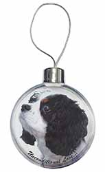 Tri-Col King Charles-With Love Christmas Bauble