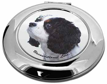 Tri-Col King Charles-With Love Make-Up Round Compact Mirror