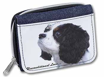 Tri-Col King Charles-With Love Unisex Denim Purse Wallet